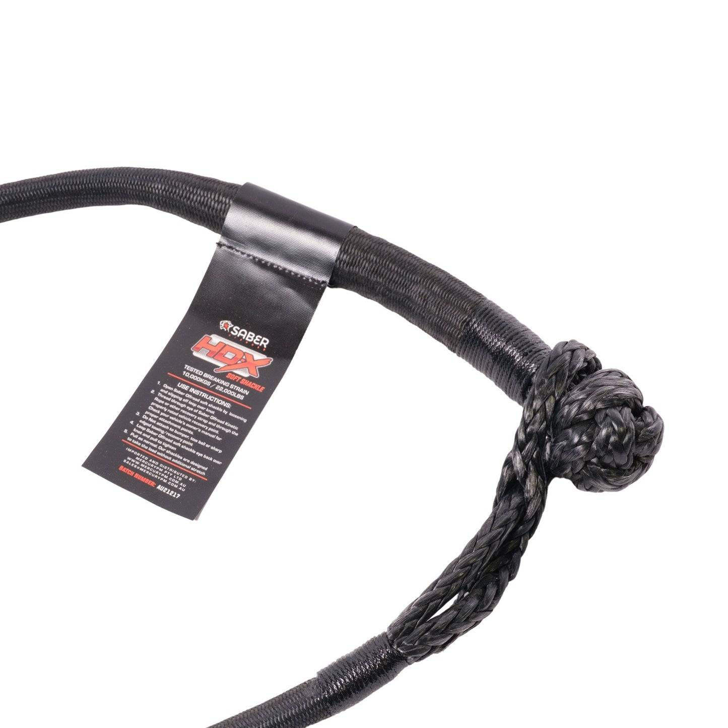 10,000KG HDX Technora SaberPro Bound Soft Shackle - Long