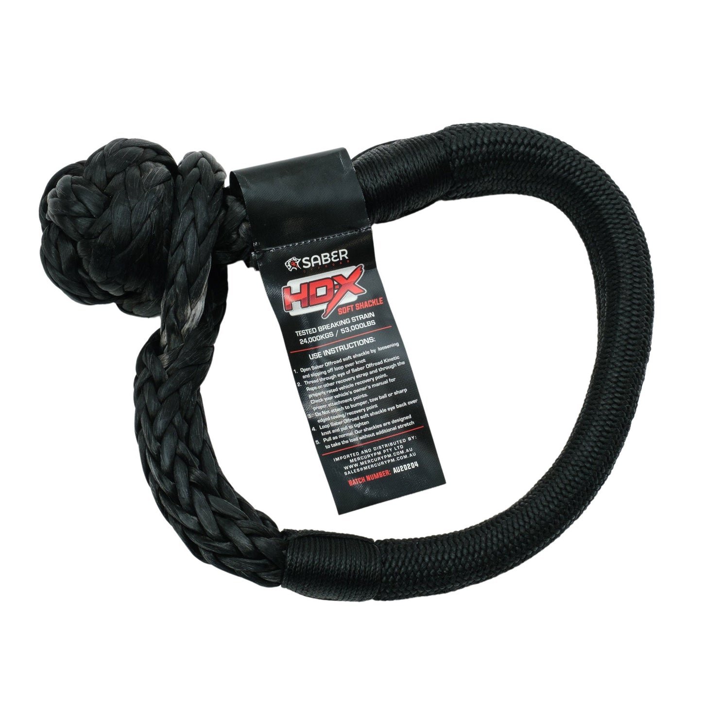 24,000KG HDX Technora Bound Soft Shackle