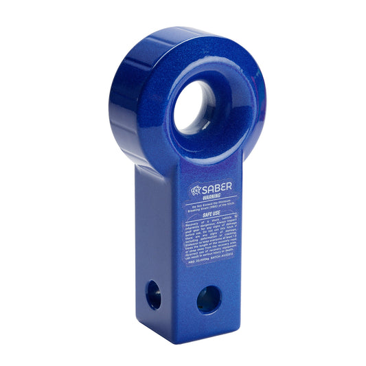 Aluminium Rope Friendly Recovery Hitch - Blue Prismatic