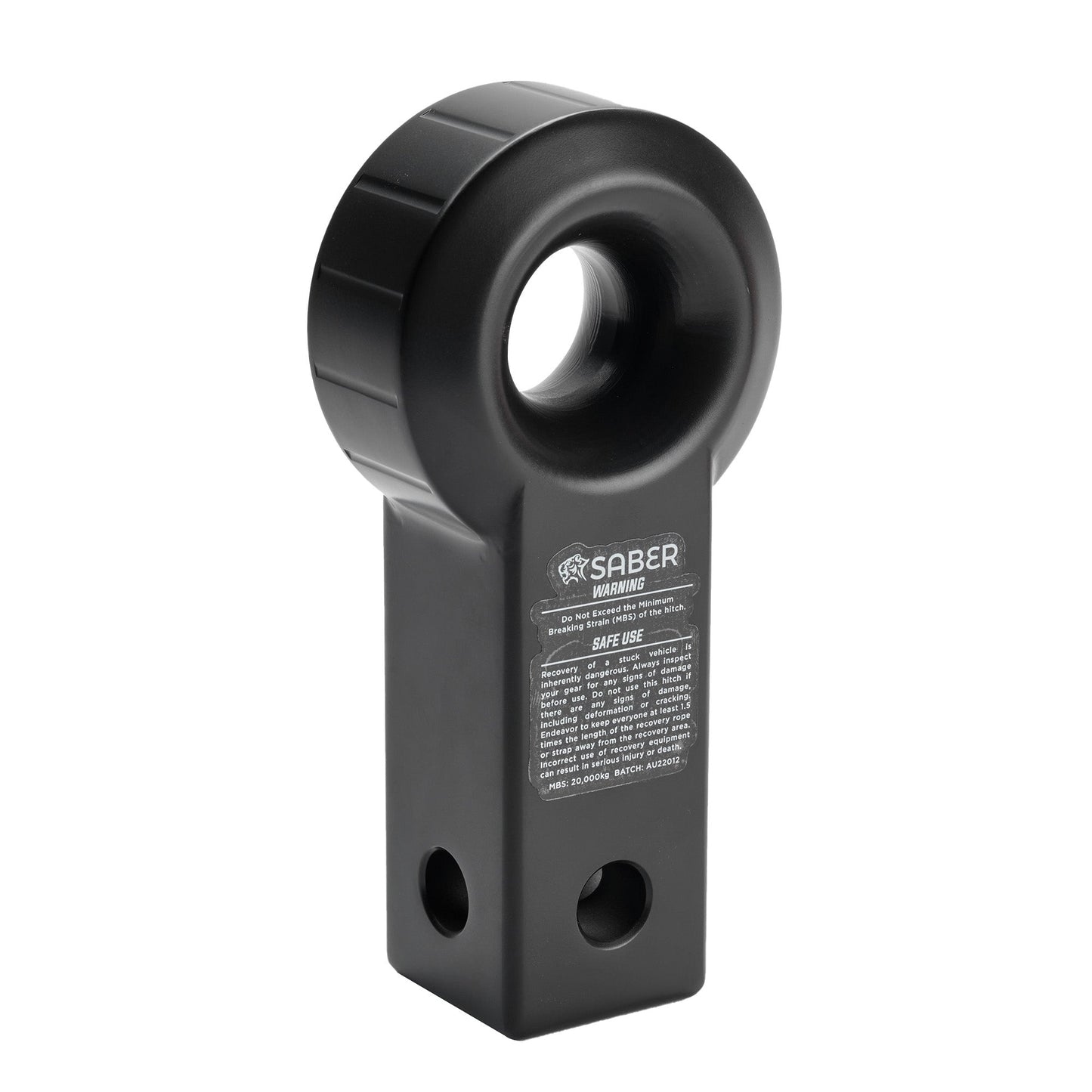 Aluminium Rope Friendly Recovery Hitch - Cerakote Black