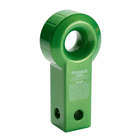 Aluminium Rope Friendly Recovery Hitch - Green Prismatic