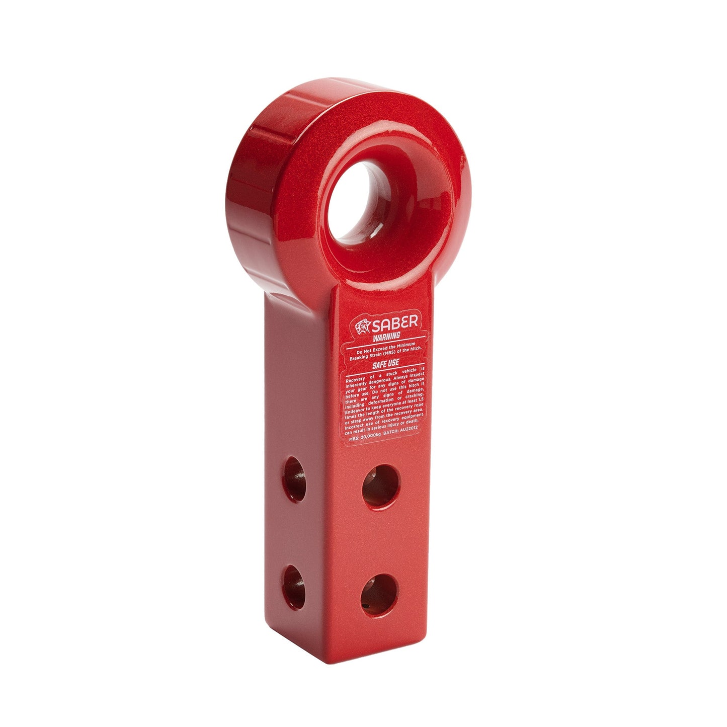 Aluminium Rope Friendly Recovery Hitch(Extended)- Red Prismatic