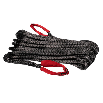 9,500KG Black SaberPro Winch Extension Rope w/Red Sheath Eyes - 20M