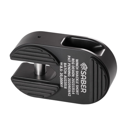 7075 Alloy Winch Shackle Short - Cerakote Black