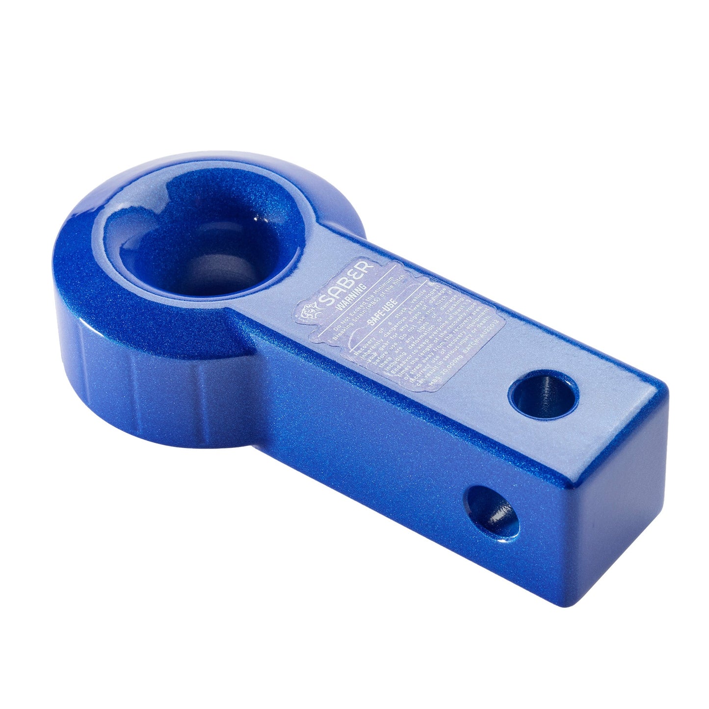 Aluminium Rope Friendly Recovery Hitch - Blue Prismatic