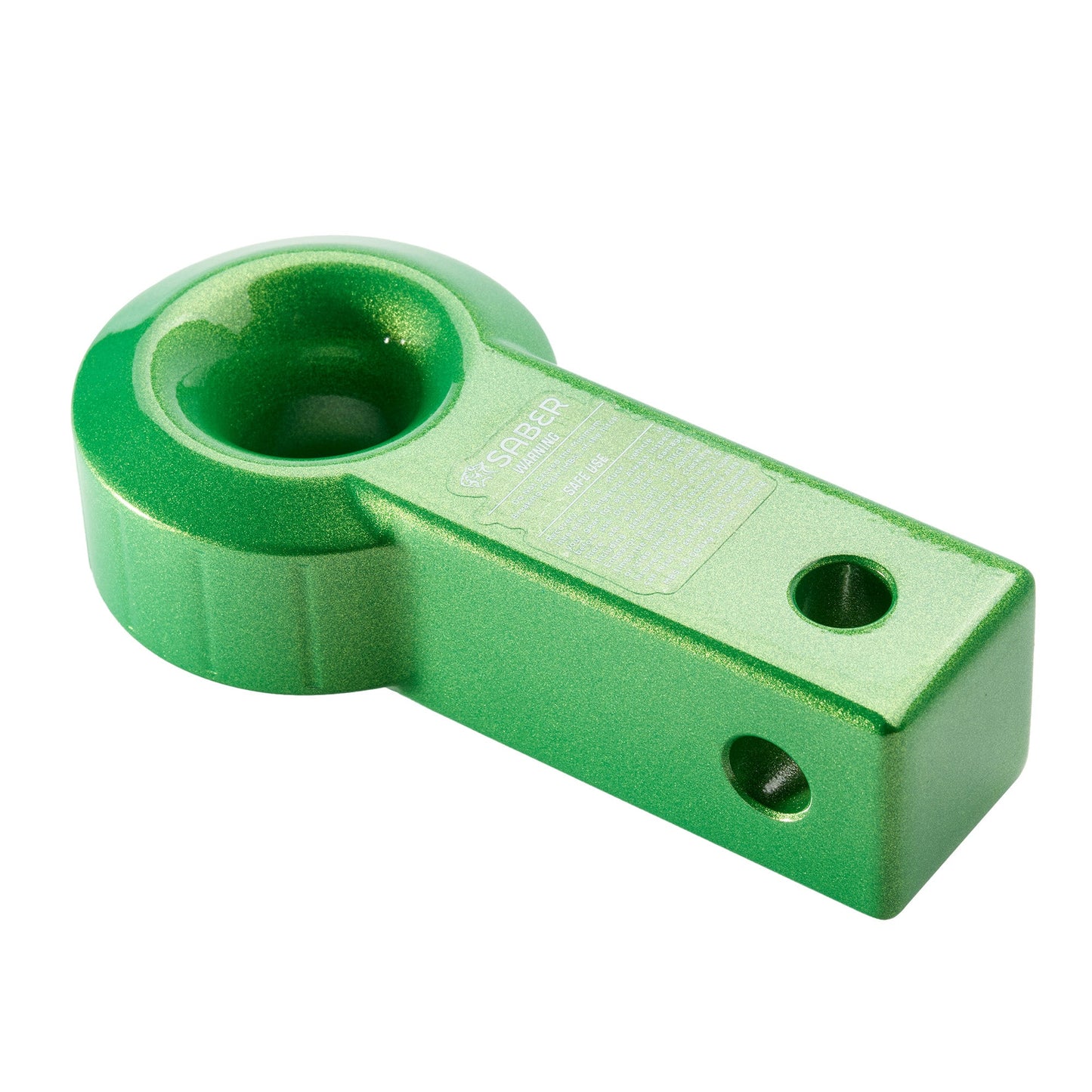 Aluminium Rope Friendly Recovery Hitch - Green Prismatic