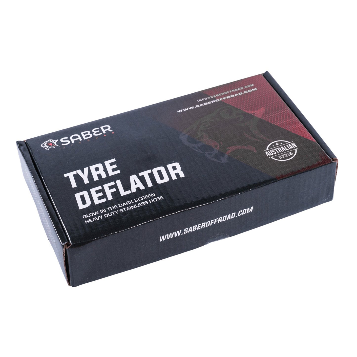 Quick Deflate Tyre Deflator with Glow in the Dark Face & Stainless Steel Braided Hose