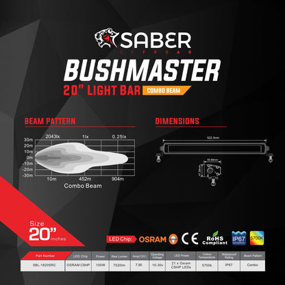20" Light Bar - Combo Beam