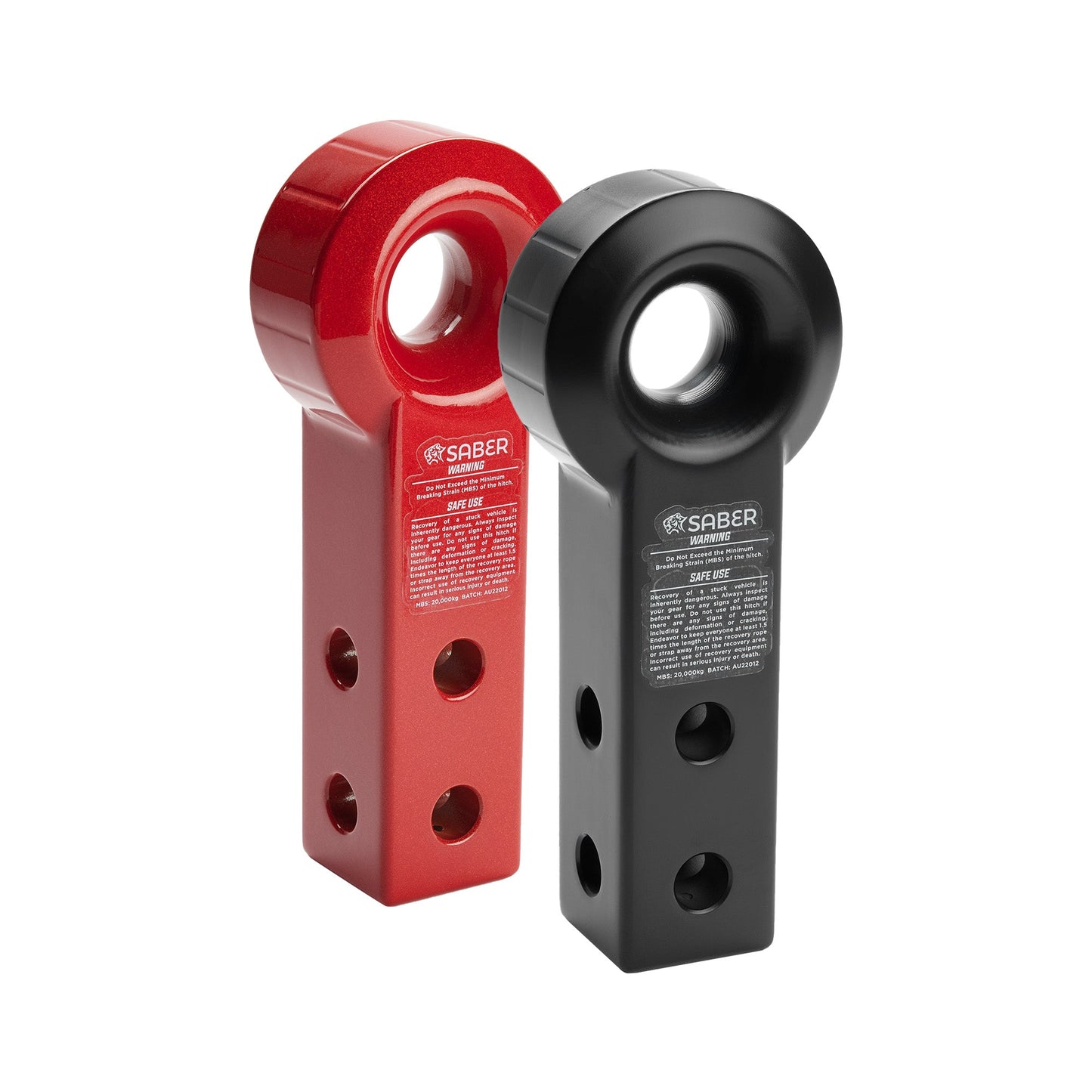 Aluminium Rope Friendly Recovery Hitch (Extended)- Cerakote Black
