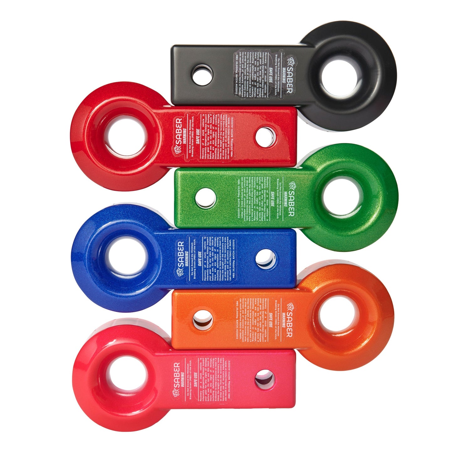 Aluminium Rope Friendly Recovery Hitch - Red Prismatic