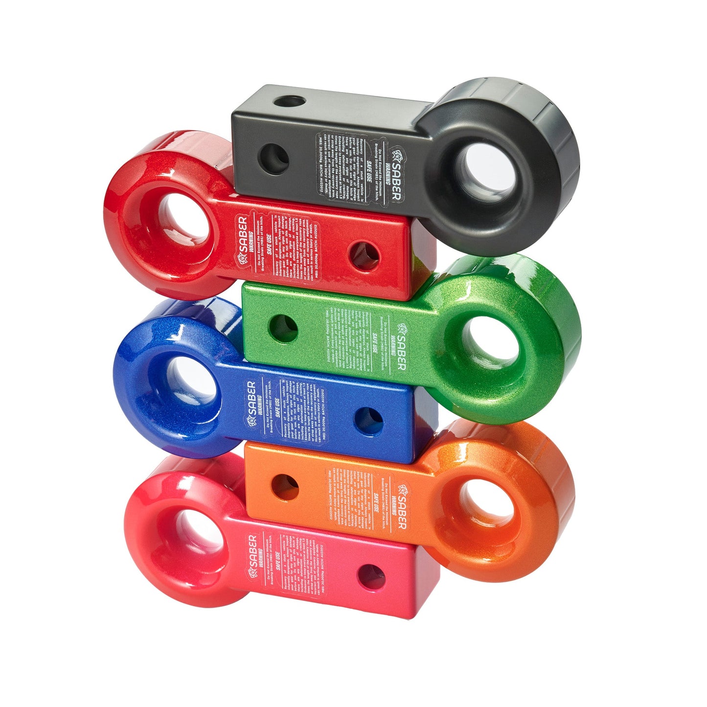 Aluminium Rope Friendly Recovery Hitch - Red Prismatic
