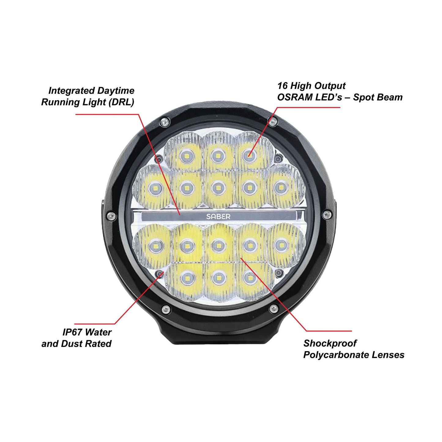 7" Driving Light - Spot Beam