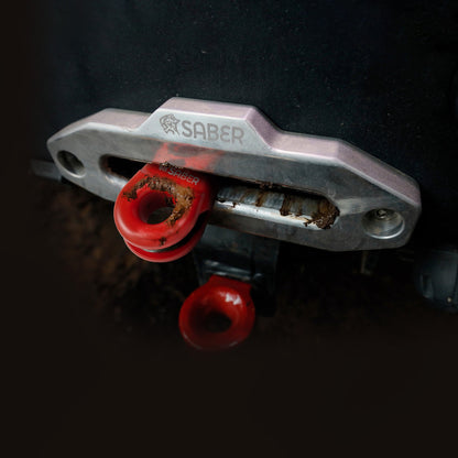 6061 Aluminium Spliced Winch Thimble UPDATED DESIGN - Cerakote Red